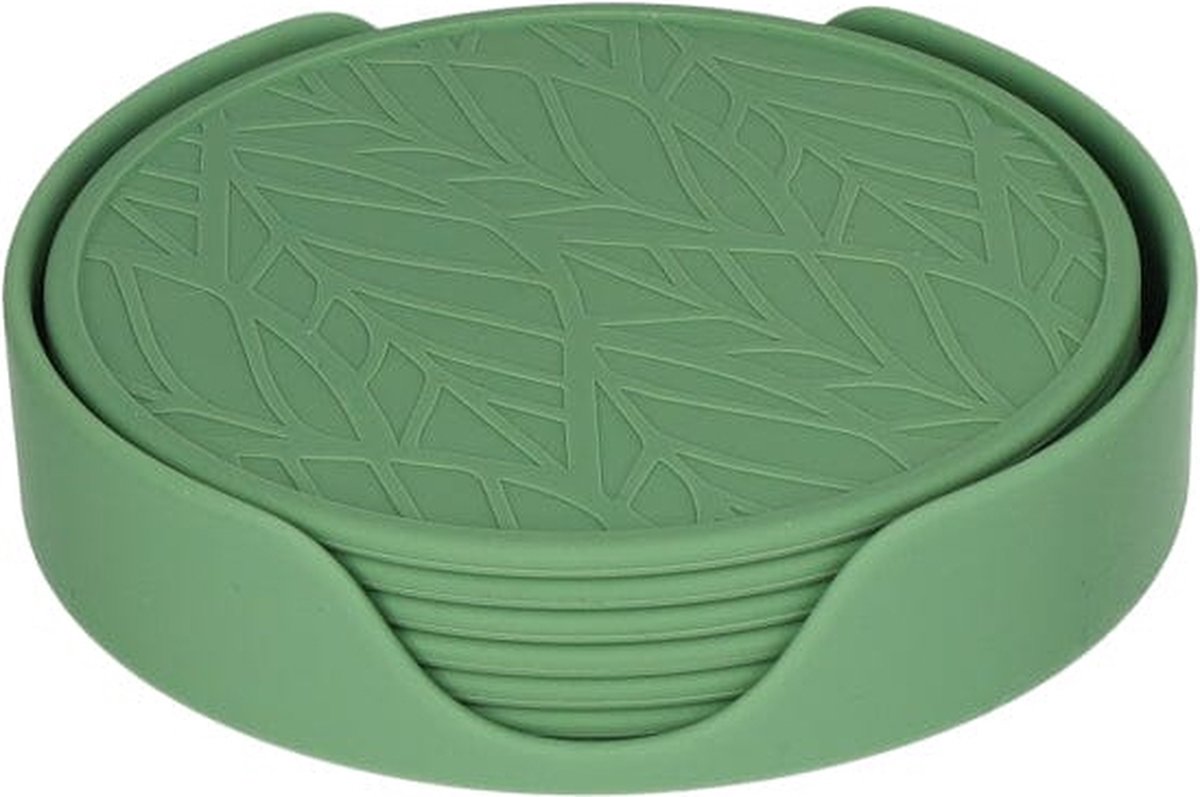 Tools2Cook - Siliconen Onderzetterset (7 stuks) Sage Green