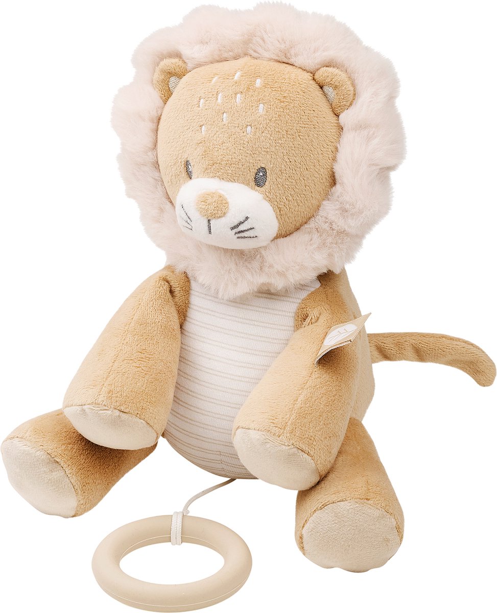 Nattou FLO, ERNEST & OLI Muziek Knuffel - Leeuw - 24 cm - Bruin