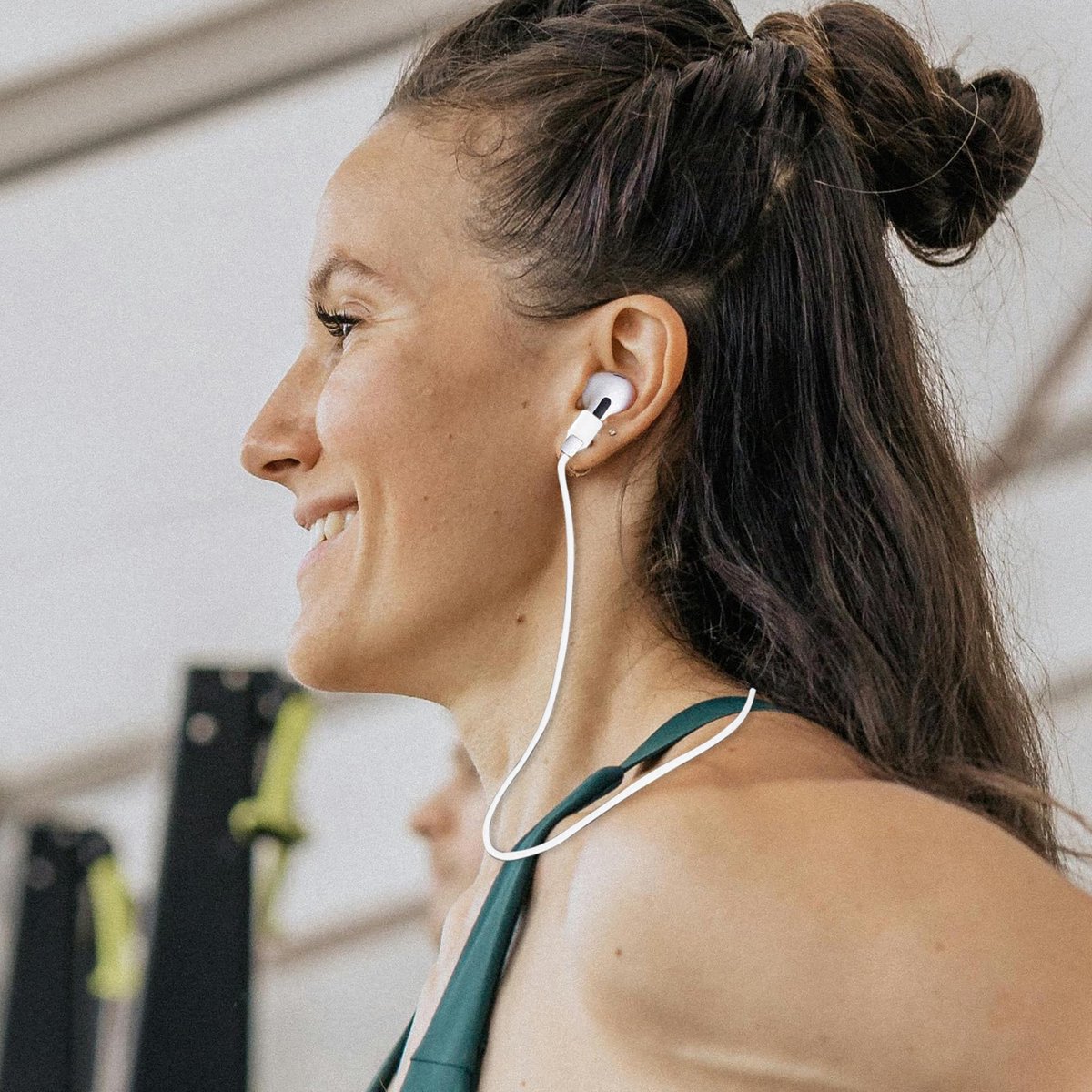 YONO Magnetische Band geschikt voor Apple Airpods - 4 3 2 1 - Pro - Siliconen Koord voor Oordopjes Draadloos - Anti Lost Strap - 80cm - Wit – foto 6
