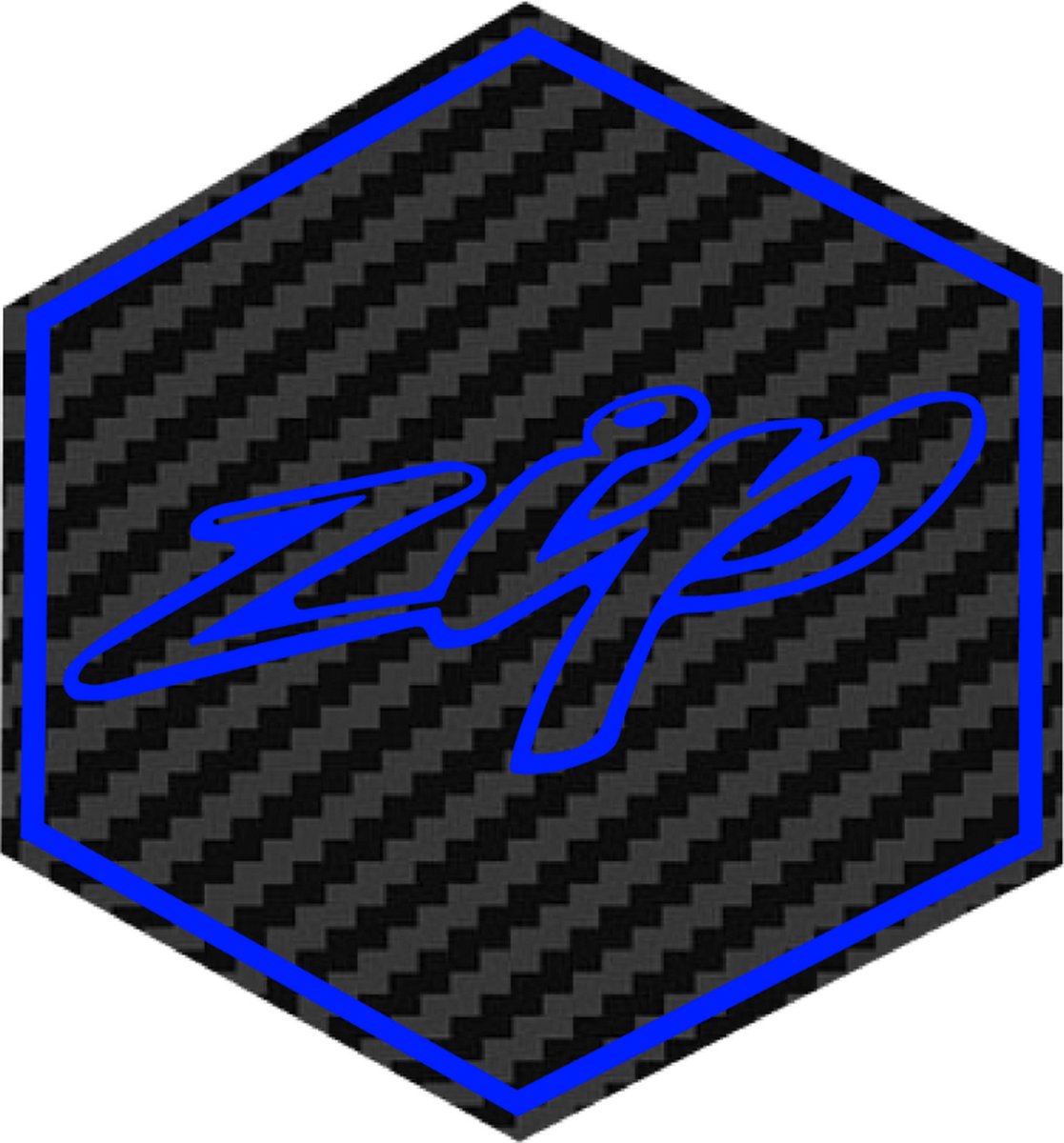 3D Voorkaplogo Piaggio Zip - Carbon/Blauw