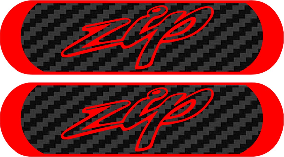 3D Reflector Sticker Piaggio Zip - Carbon/Rood