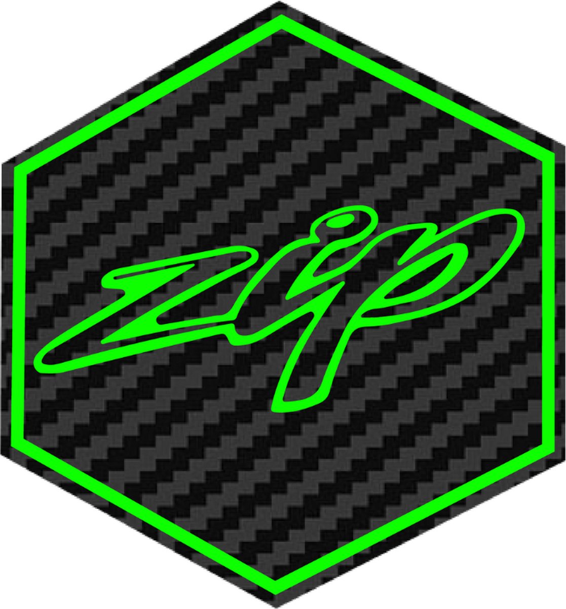 3D Voorkaplogo Piaggio Zip - Carbon/Groen