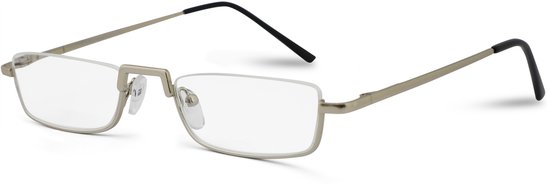 Lecteur. DEMI - Lunettes de lecture +3,00 - couleur ARGENT - Modèle confortable et raffiné. Comprend un étui, un chiffon de nettoyage et une garantie.