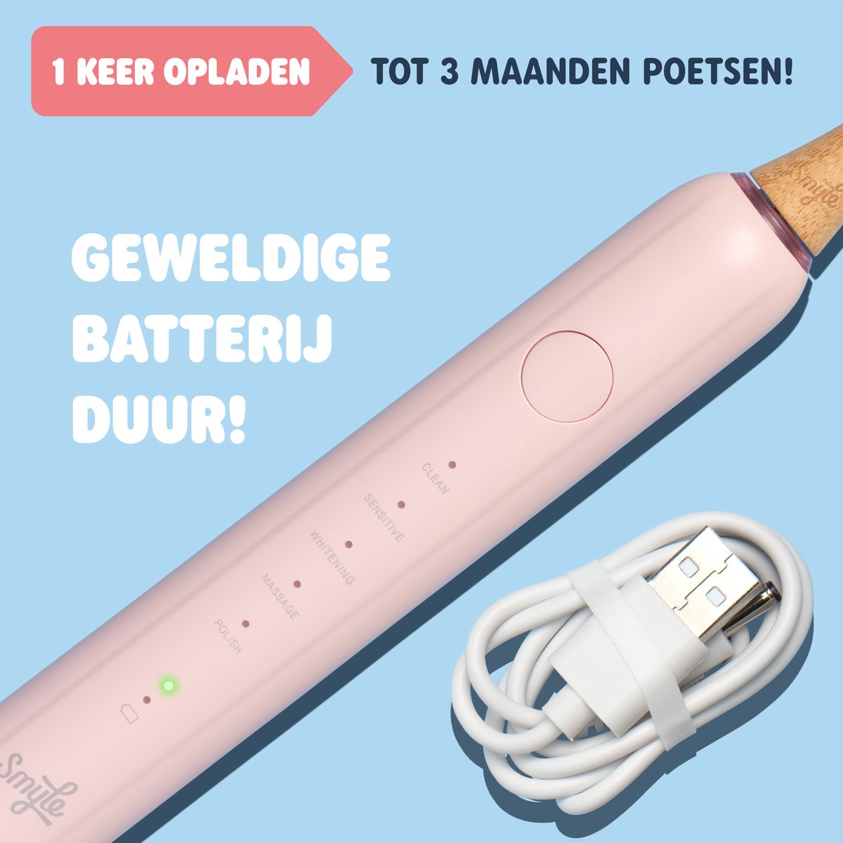 Smyle Sonische Elektrische Tandenborstel met Druksensor - - afbeelding 3