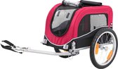 Trixie Hondenfietskar - Zwart Rood - Kleine Honden - S - <15 kg - 60x53x60/117 cm
