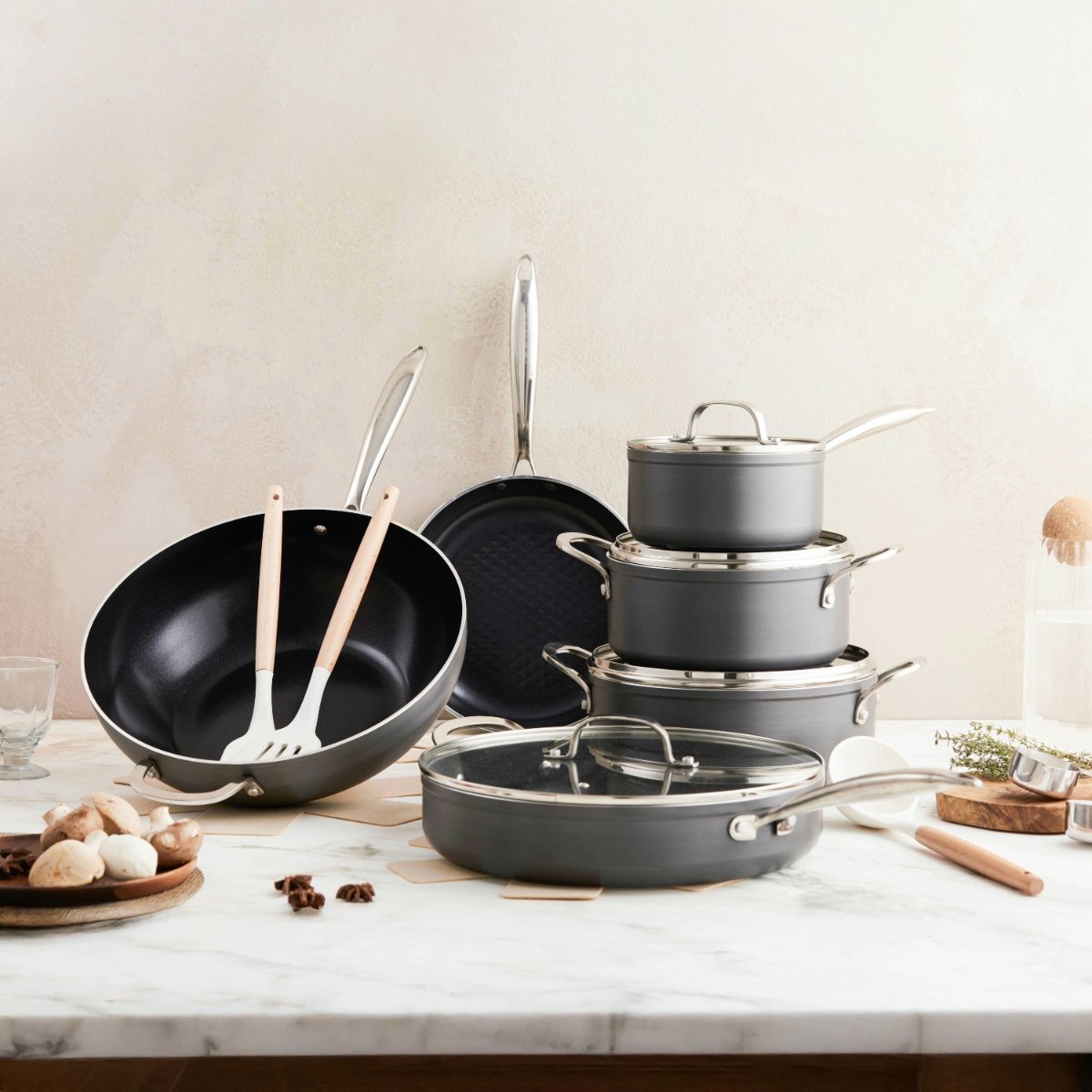 ISENVI Victoria Forged Chef Deluxe - Pannenset inductie - 7 delig - RVS handgreep