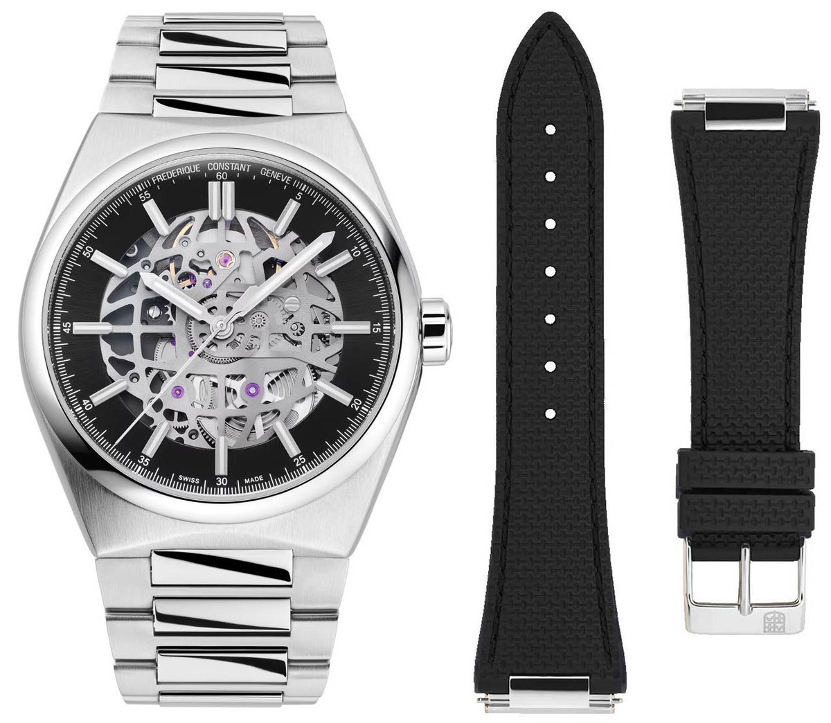 Frédérique Constant Highlife Skeleton FC-310BSKT3NH6B Horloge - Staal - Zilverkleurig - Ø 39 mm