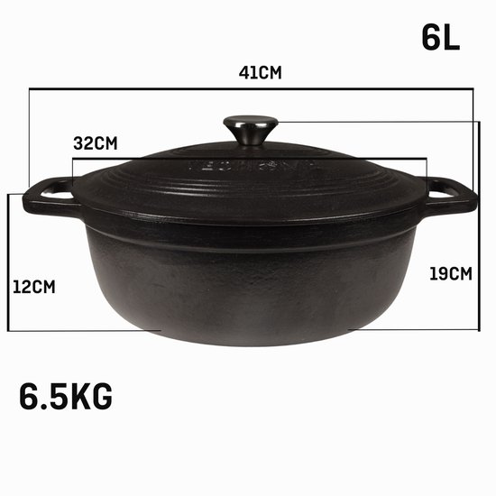 Nuovva Gietijzeren Geëmailleerde Groene Braadpan met Deksel [3,5L - 30cm