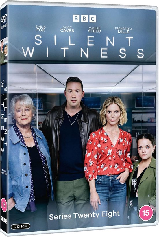 Hoes van de dvd Silent Witness Series Twenty Eight met de vier hoofdrolspelers. Titel "Silent Witness Series Twenty Eight".