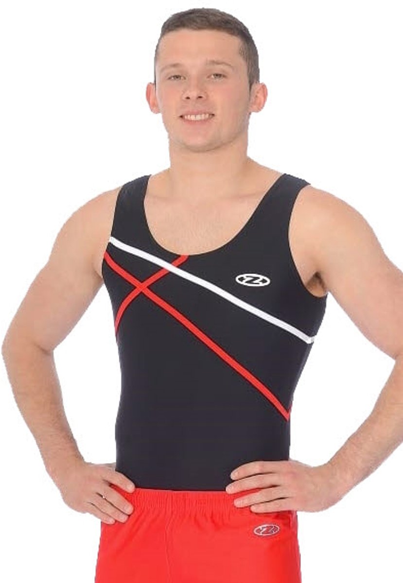 Zwart Atlas herenturnpak maat 40 jongens gympak zwarte lycra