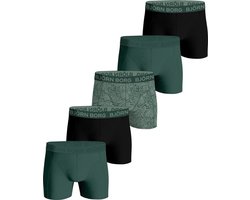 Björn Borg Cotton Stretch Boxershort Heren Groen - 5 stuks - Heren onderbroeken - Boxer - Maat M