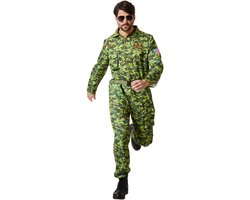 dressforfun - herenkostuum Air Force Pilot Camouflage - M - Verkleedkleding carnaval - Halloween - Verkleden - Feestkleding - Carnavalskleding - Feest - Partykleding