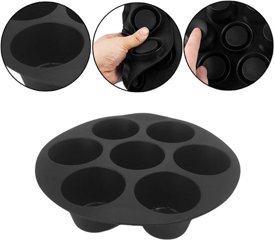 Set van 2 Diepe Muffinvormen, Siliconen Muffinvormen voor Cupcakes en Brownies, Antiaanbak Mallen voor Bakplezier van Merkloos — afbeelding 5