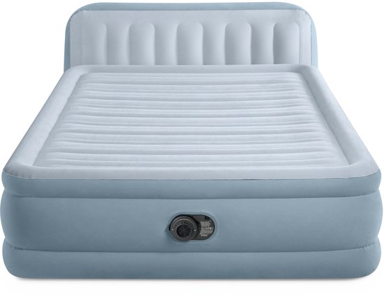 Intex Plush Headboard Luchtbed met ingebouwde pomp - 236 x 152 x 46 cm