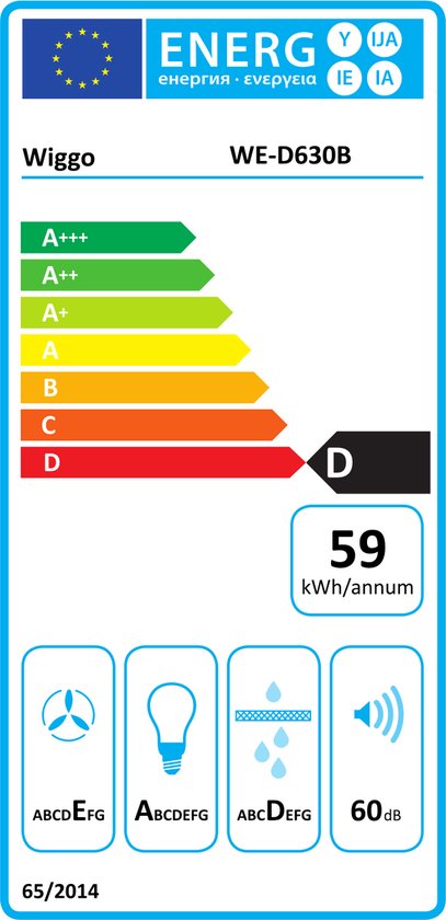 Cappa Aspirante Da Incasso Wiggo 60cm Nero - 300m³/h, Ricircolo O Deumidificazione - Foto 7