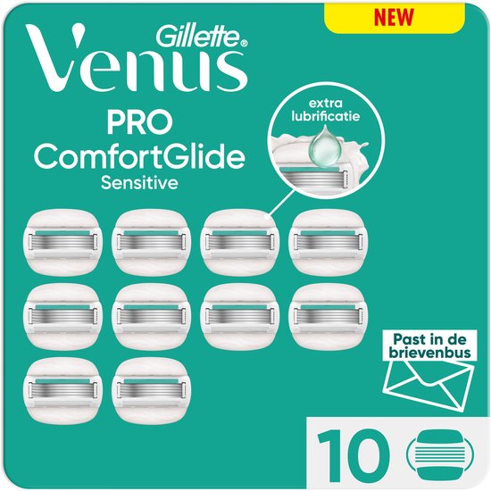Lames de rasoir Gillette Venus Pro ComfortGlide Sensitive pour femmes - 10 Lames de recharge