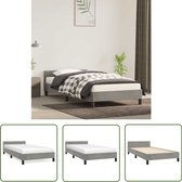 vidaXL - Bedframe - zonder - matras - 90x200 - cm - fluweel - lichtgrijs