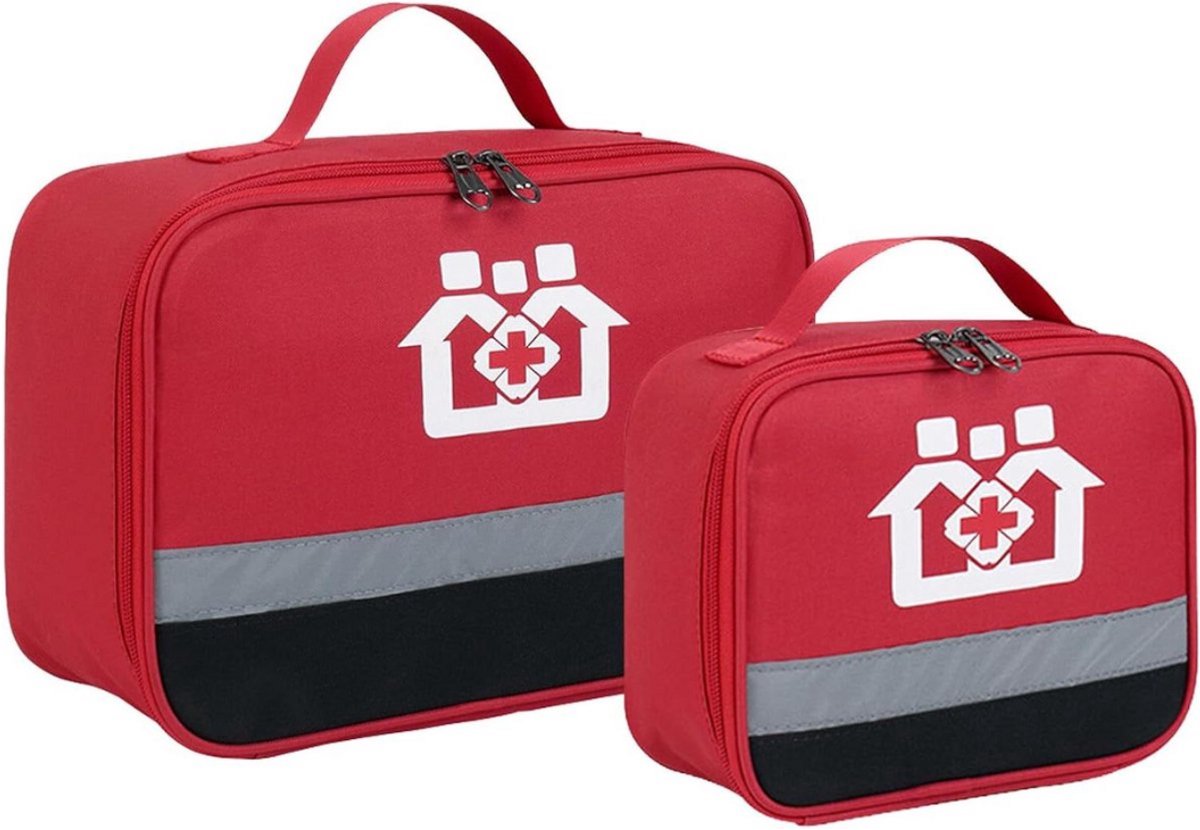 Reis EHBO-tas - Grote capaciteit - Waterdicht - Rood
