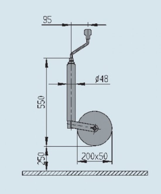 AL-KO neuswiel 200x50mm rond 48mm 300kg van AL-KO — afbeelding 5