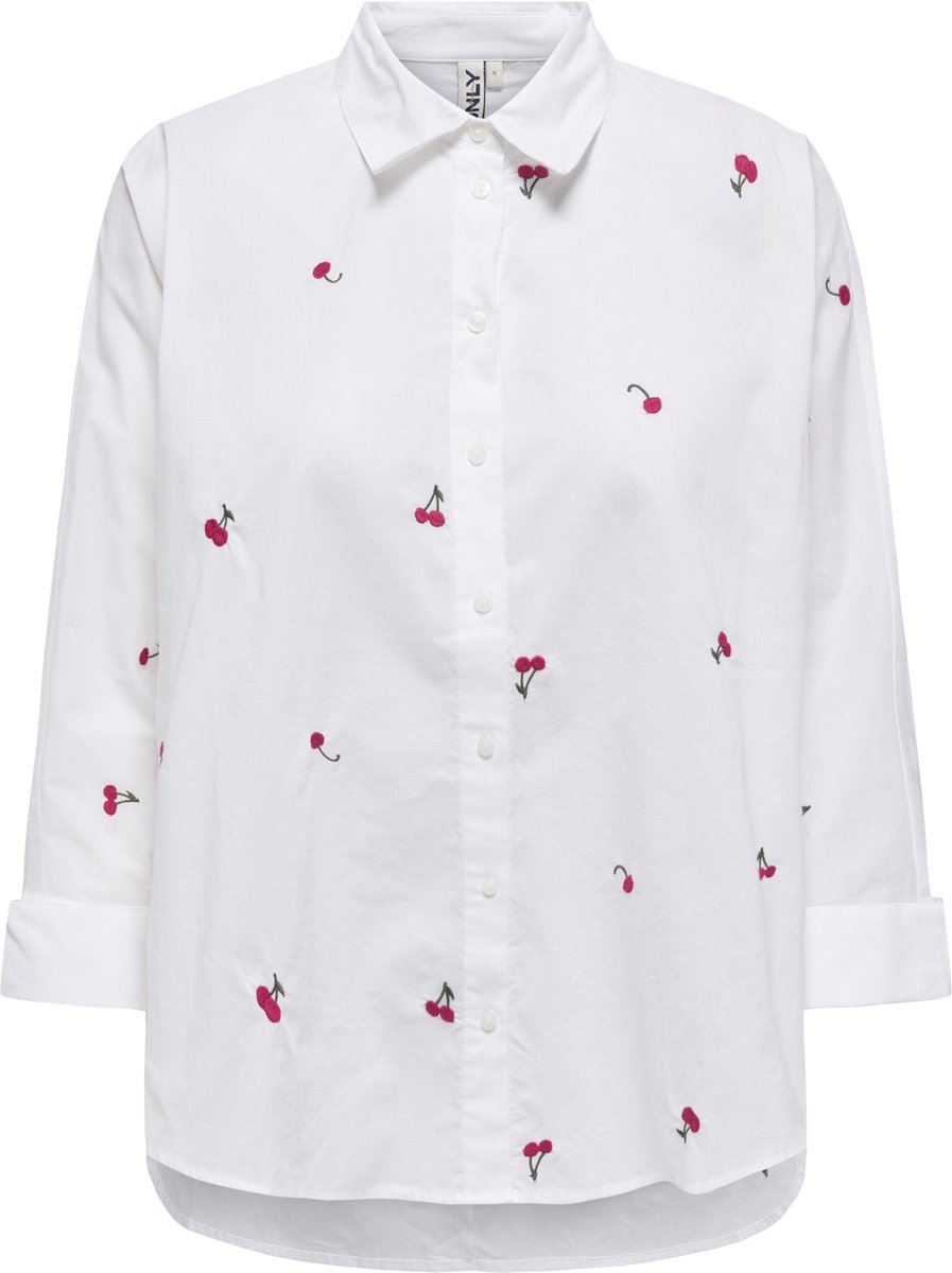 ONLY - ONLNEW LINA GRACE LS EMB SHIRT NOOS WVN - Dames - Blouses