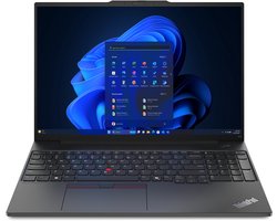 "Lenovo ThinkPad E16 Gen 2 (Intel) Intel Core Ultra 5 125U Laptop 40,6 cm (16"") WUXGA 16 GB DDR5-SDRAM 512 GB SSD Wi-Fi 6E (802.11ax) Windows 11 Pro Engels Zwart"