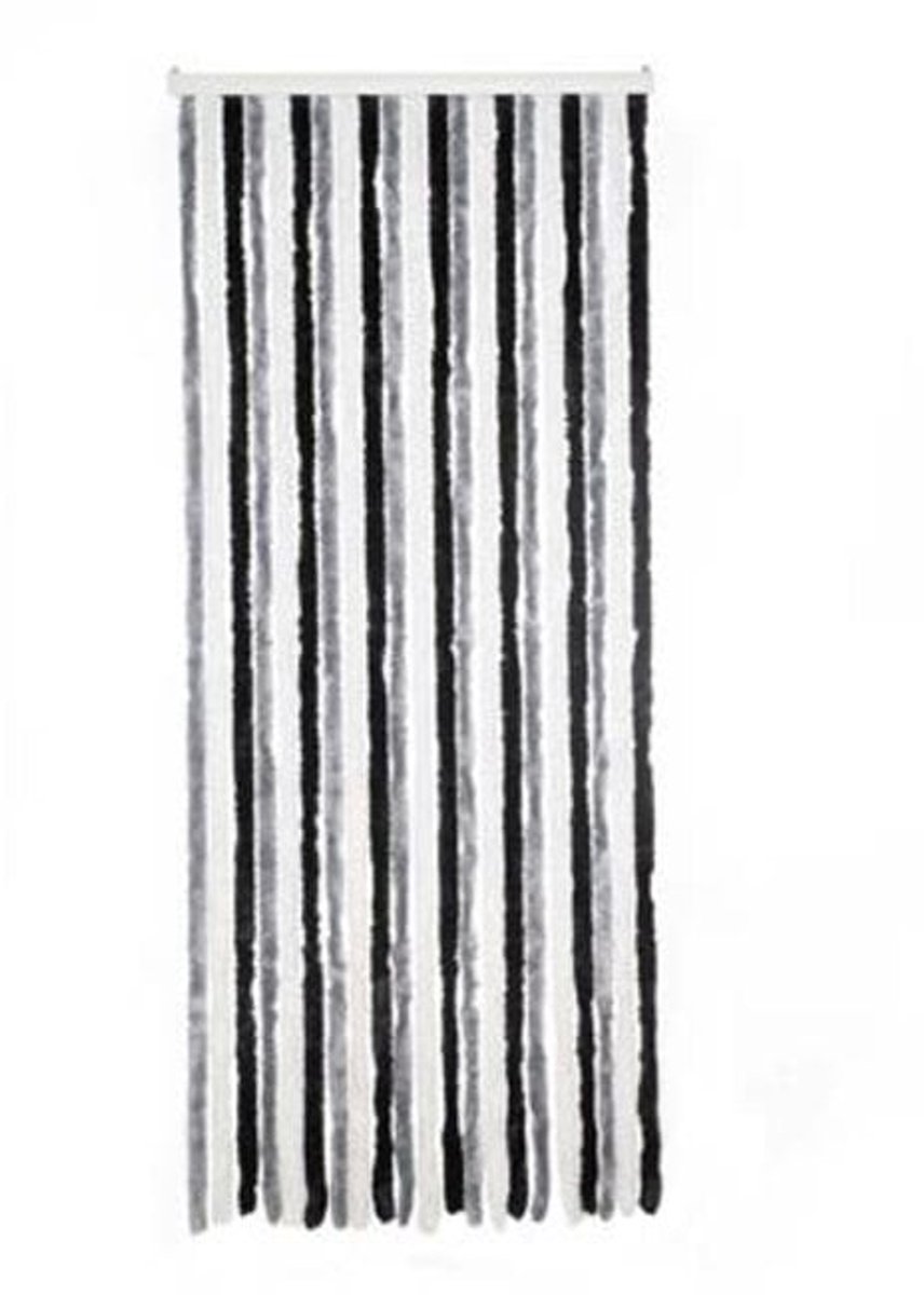 Chenille Stripe Caravan vliegengordijn wit/grijs 56x180cm