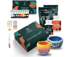Home of creations - klei - knutselpakket volwassenen - diy pakket volwassenen - pottenbakken - klei gereedschap - luchtdrogende klei - compleet pakket!