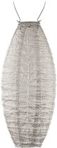Lumiz Solar Buitenlamp - Buitenverlichting - Lampion - Solar Tuinverlichting - Folia Long Oval - 20 cm - Licht Taupe