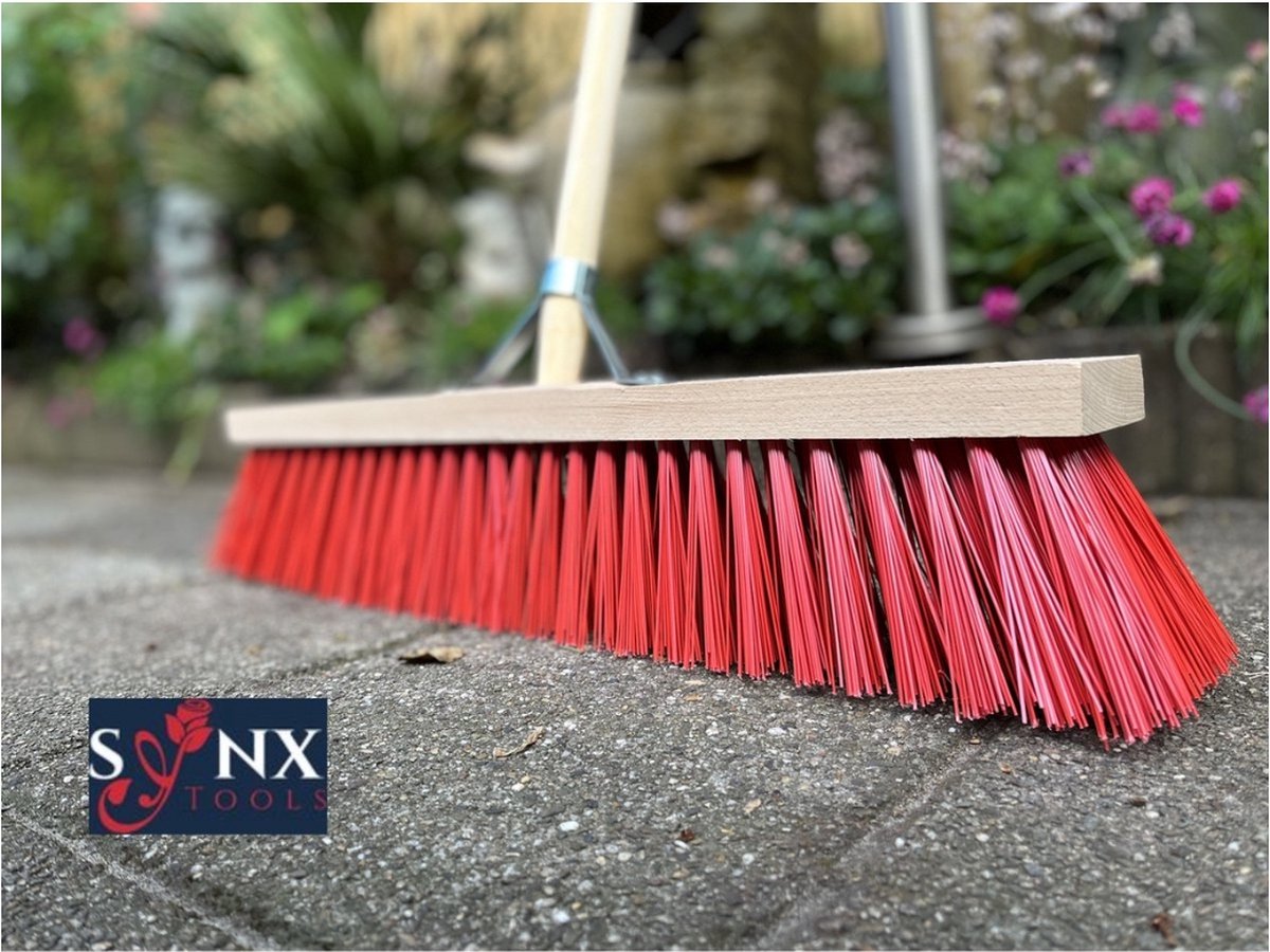 Synx Tools Voegenmes 150 cm Met Steel en Nylon Straatbezem 50 cm - Nylon - Buitenbezem - Met steel 150 cm