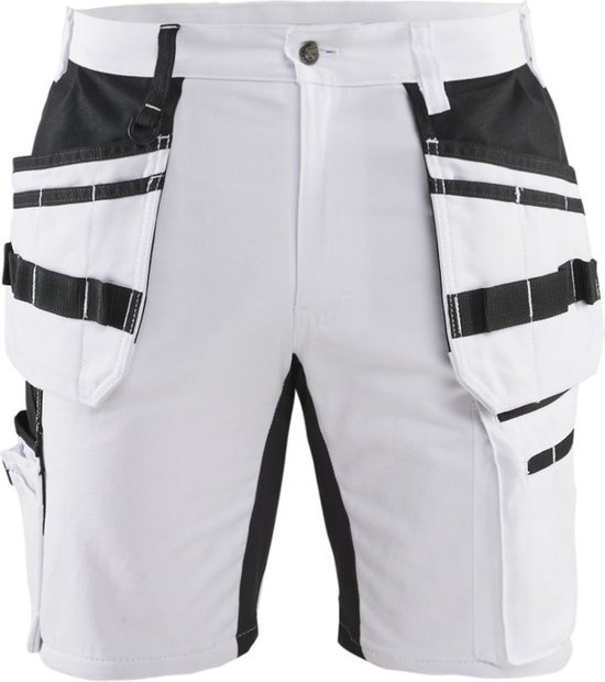 Blåkläder Pantalon de travail court pour peintre Stretch 19111000 Wit/ Gris foncé - Taille 52