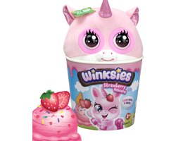 Winksies Strawberry Unicorn - Interactieve knuffel in een ijsbeker