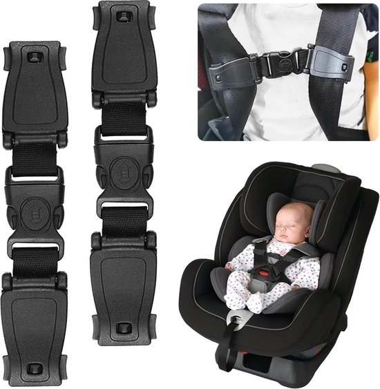 2 stuks gespbescherming kinderzitje, autostoel, borstriemclip