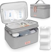 Kolvy® Kolftas met Koelelement - Koeltas Moedermelk - Onderweg - Tot 12 uur Koel - Borstvoeding - Borstkolf - Grijs