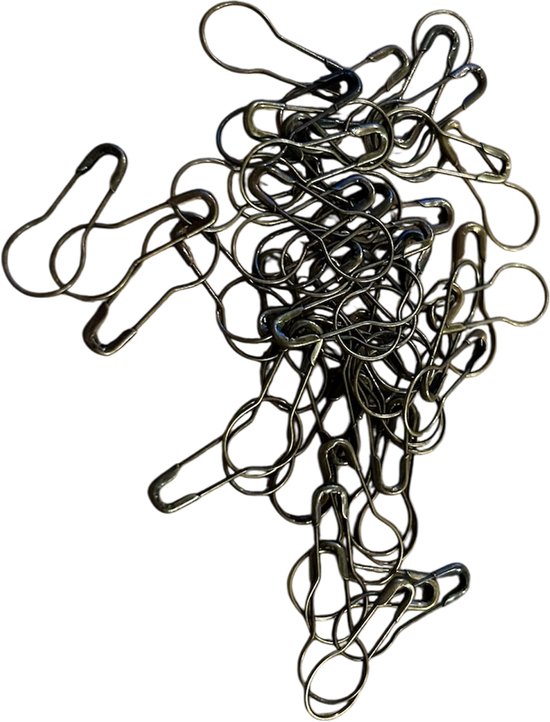 NBH - 50 Bronskleurige metalen steekmarkeerders / veiligheidsspelden