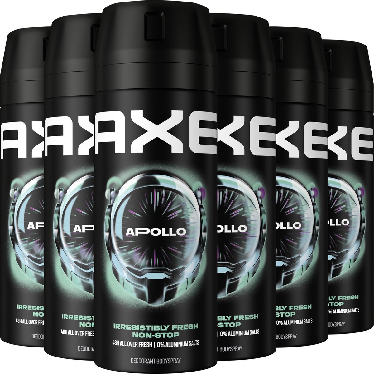AXE Deodorant Bodyspray - Apollo - met de frisse geur van salie en cederhout - 6 x 150 ml