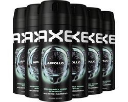 AXE - Deodorant Bodyspray - Apollo - 6 x 150 ml - Voordeelverpakking