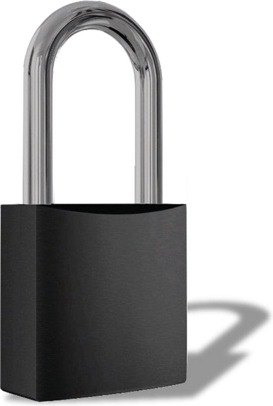 Foto: Boxus weerbestendig hangslot voor buiten en binnen aluminium slot met 2 sleutels zwart sterk handig keysafe functie slot voor fiets deur kettingslot deur koffer kluis kast padlock