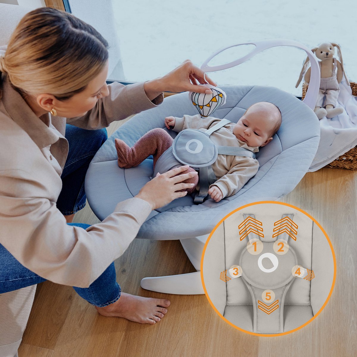 Lionelo Lionelo Iris Premium Babyschommel - afbeelding 3