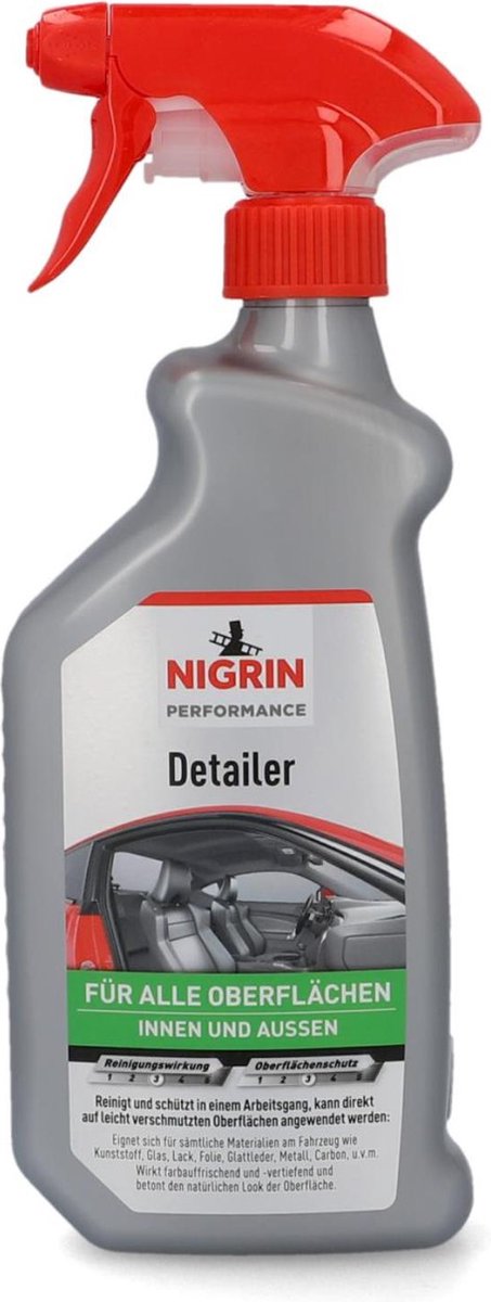 Nigrin Performance Detailer Spray Lakconservering Kunststofverzorging Glans
