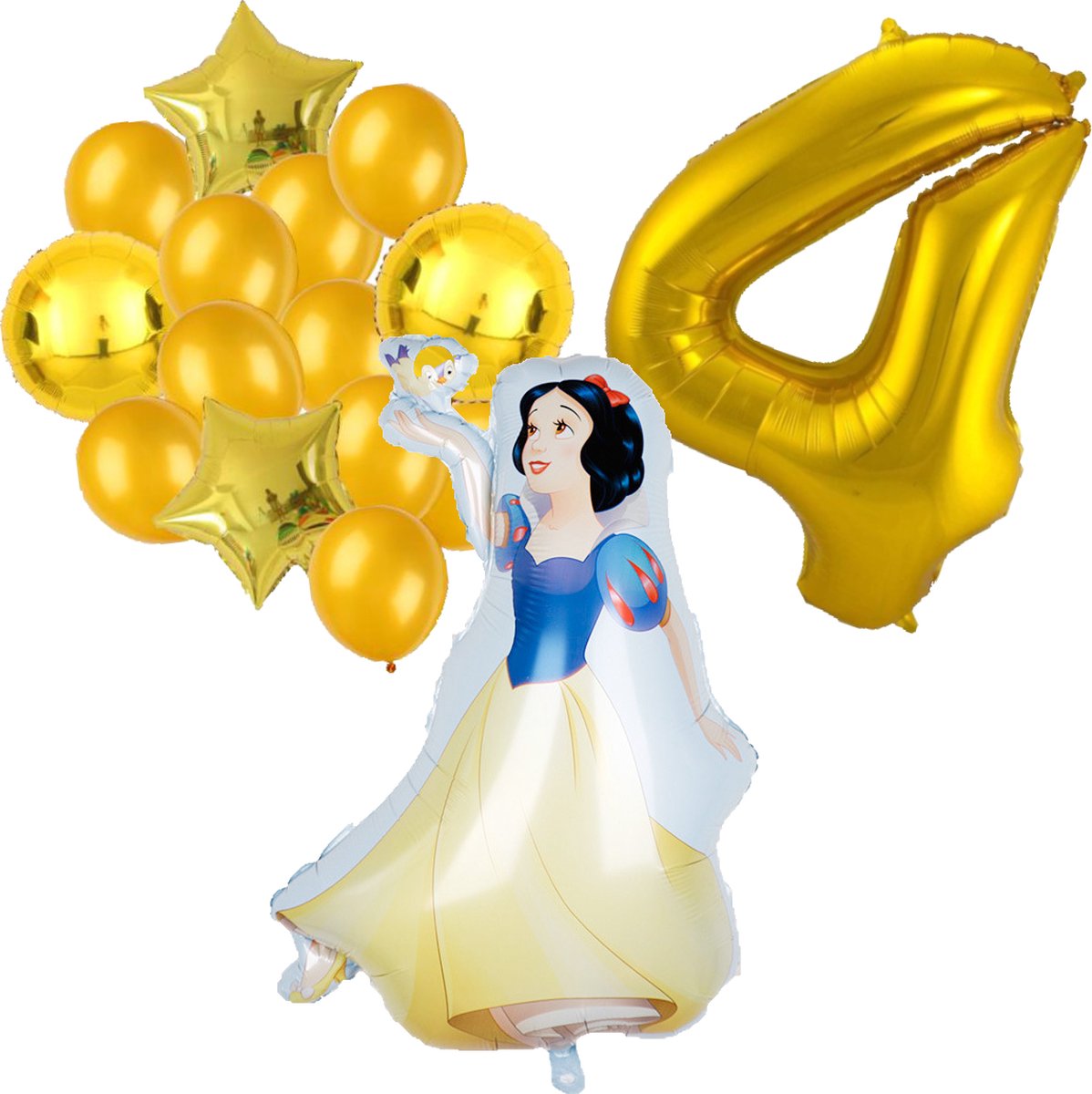 Sneeuwwitje ballon pakket - 100x71cm - Folie Ballon - Prinses - Themafeest - 4 jaar - Verjaardag - Ballonnen - Versiering - Helium ballon