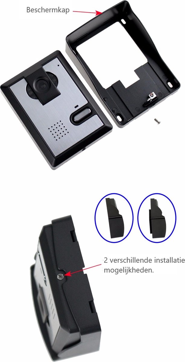 Home-Locking buiten deurbel camera voor binnen paneel/scherm videofoon T-2101B. T-2105A — afbeelding 2