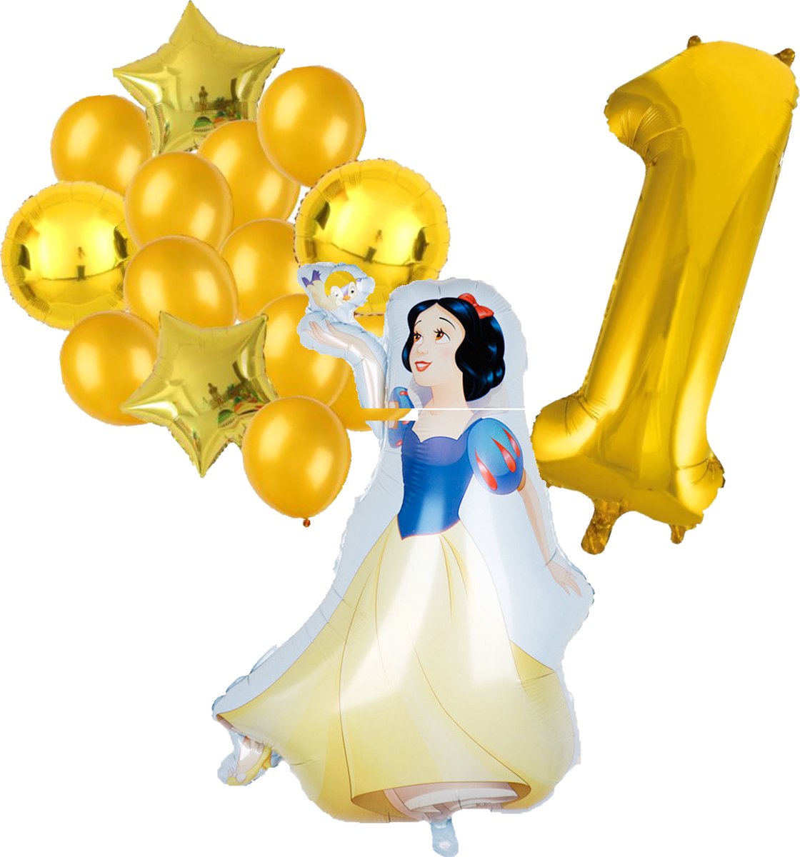 Sneeuwwitje ballon pakket - 100x71cm - Folie Ballon - Prinses - Themafeest - 1 jaar - Verjaardag - Ballonnen - Versiering - Helium ballon