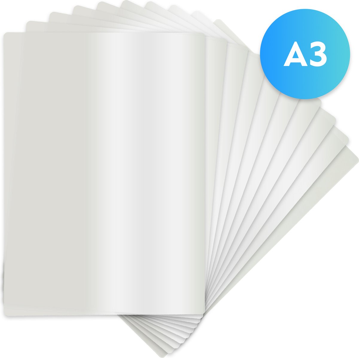 Lamineerhoezen A3 - 10 Stuks - Lamineerfolie A3 - Plastificeer Folie A3 - Lamineren - Lamineerapparaat A3 - Kantoor - Fichero