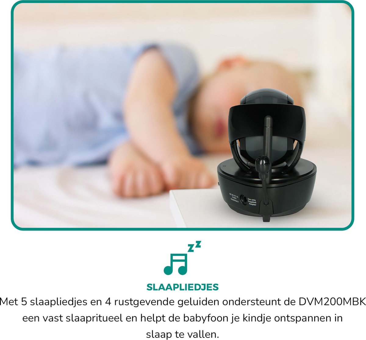 Commaxx DVM200MBK Babyfoon met Camera - Op Afstand Beweegbaar - afbeelding 3