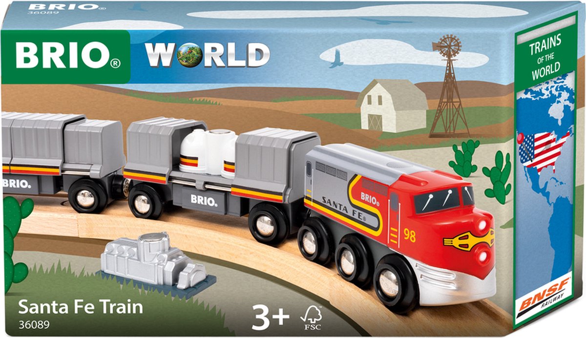 BRIO - Santa Fe Trein - Treinen van de Wereld - Houten Speelgoed — afbeelding 2