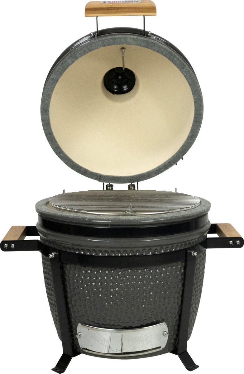 Grill Guru Kamado Barbecue Original Compact ø33cm / ø13inch - Compleet - Grijs – foto 4