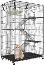 Indoor Kattenverblijven - 3-laags Doe-het-zelf Kattenbox Met Hangmat Kattenhok Voor 1 2 Katten Kattenbench