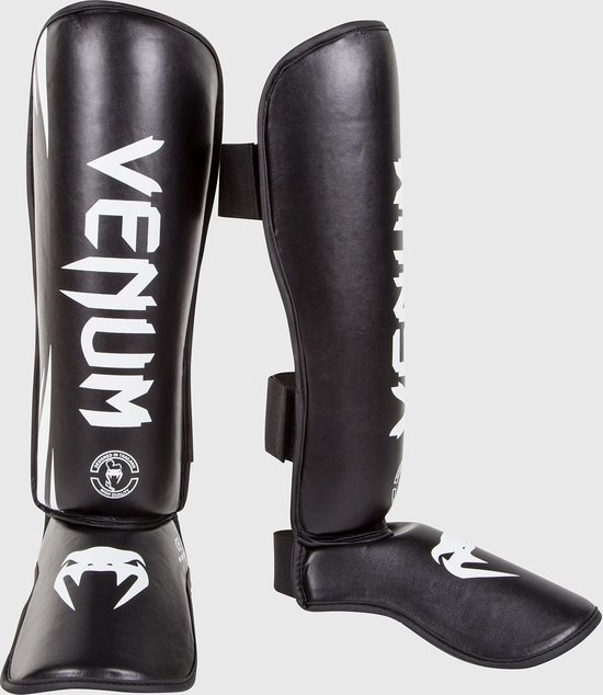 Venum Challenger Scheenbeschermers PU - Zwart - Wit - M