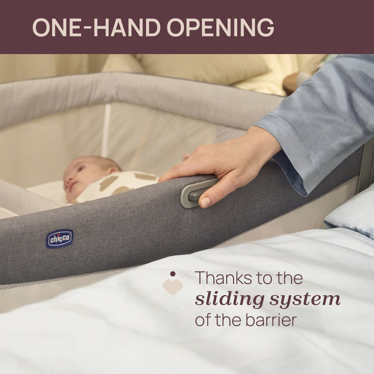 Chicco - Co-sleeper - Next2Me Twins - Magnet Grey – foto 7