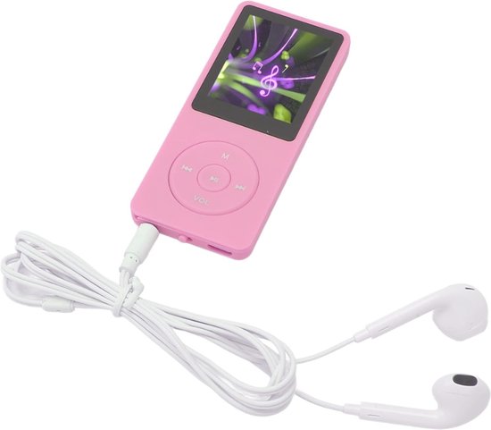 VIFER Mp3-speler met oortelefoon, draagbare USB MP3-speler digitale muziekspeler met LCD-scherm, ondersteuning 32 GB TF-kaart en FM-radio (zilver